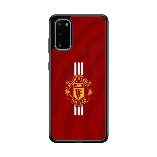 Manchester United Twister of The Devil Samsung Galaxy S20 Case-Rubber Black (2D Case)-Oxvistore