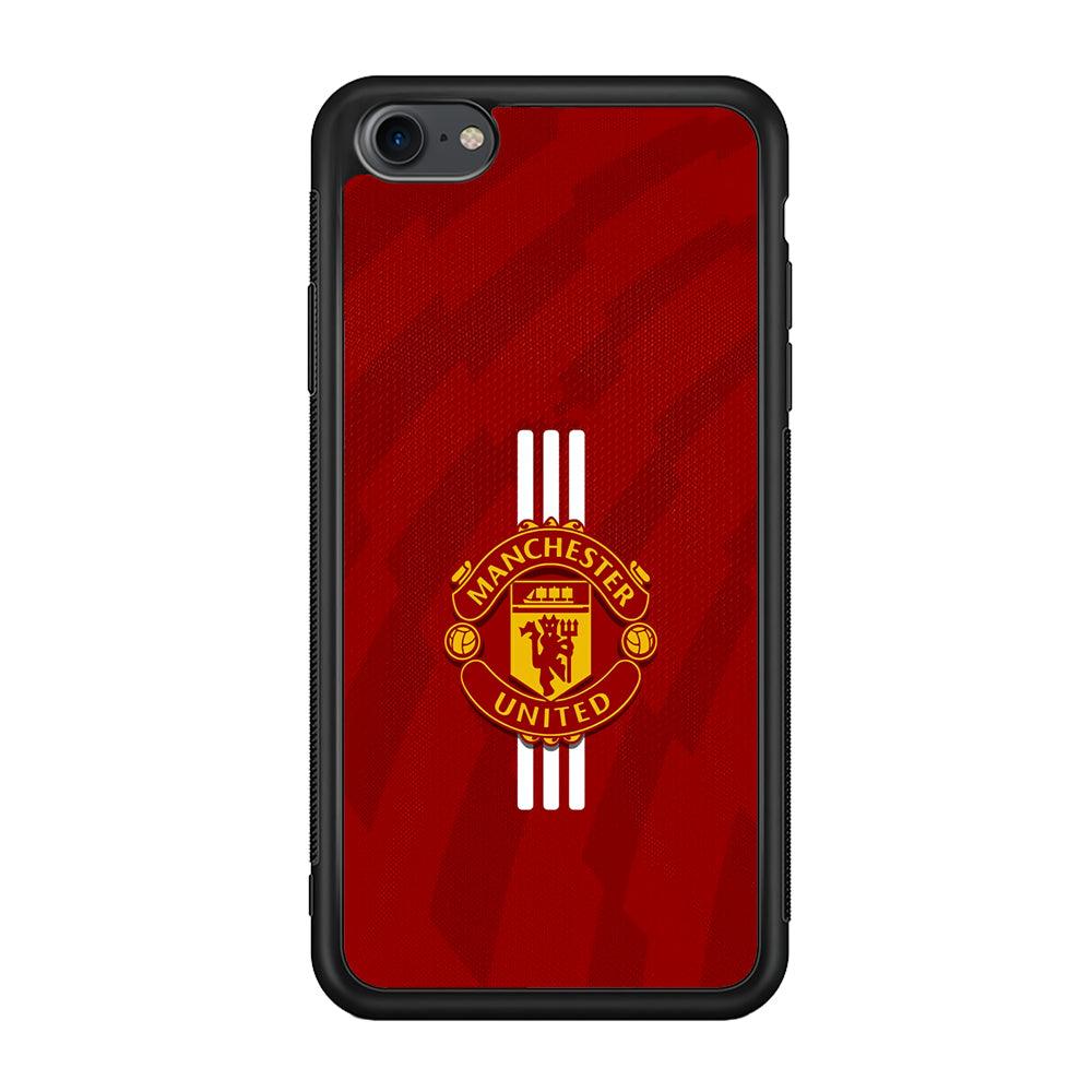 Manchester United Twister of The Devil iPhone 7 Case-Rubber Black (2D Case)-Oxvistore