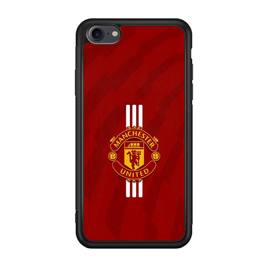 Manchester United Twister of The Devil iPhone 7 Case-Rubber Black (2D Case)-Oxvistore