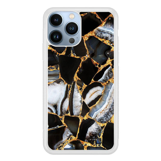 Marble Gold Paste iPhone 15 Pro Max Case-Oxvistore