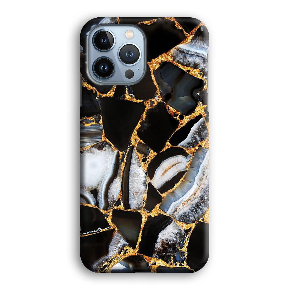 Marble Gold Paste iPhone 13 Pro Case-Oxvistore