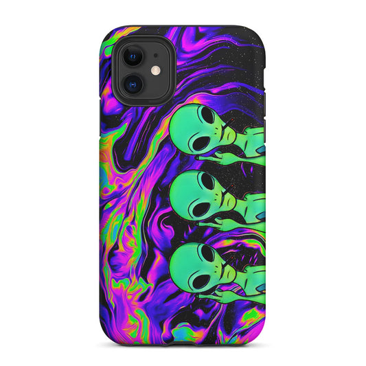 Marble Three Aliens 2 in 1 Tough Phone Case