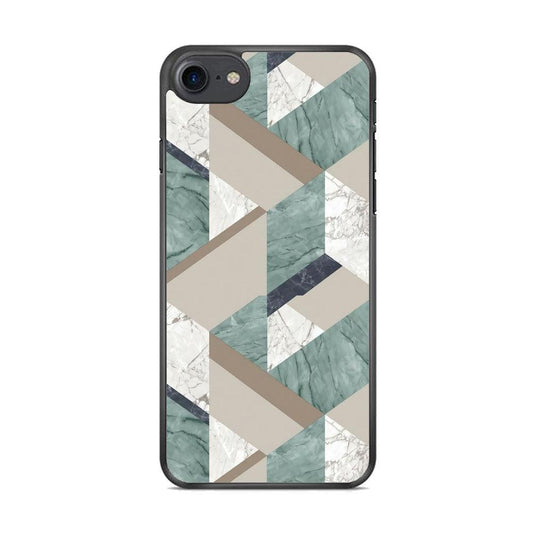 Marble Blend Form iPhone 7 Case-Rubber Black (2D Case)-Oxvistore