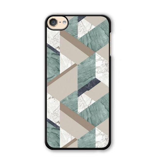 Marble Blend Form iPod Touch 6 Case-Plastic Black (2D Case)-Oxvistore