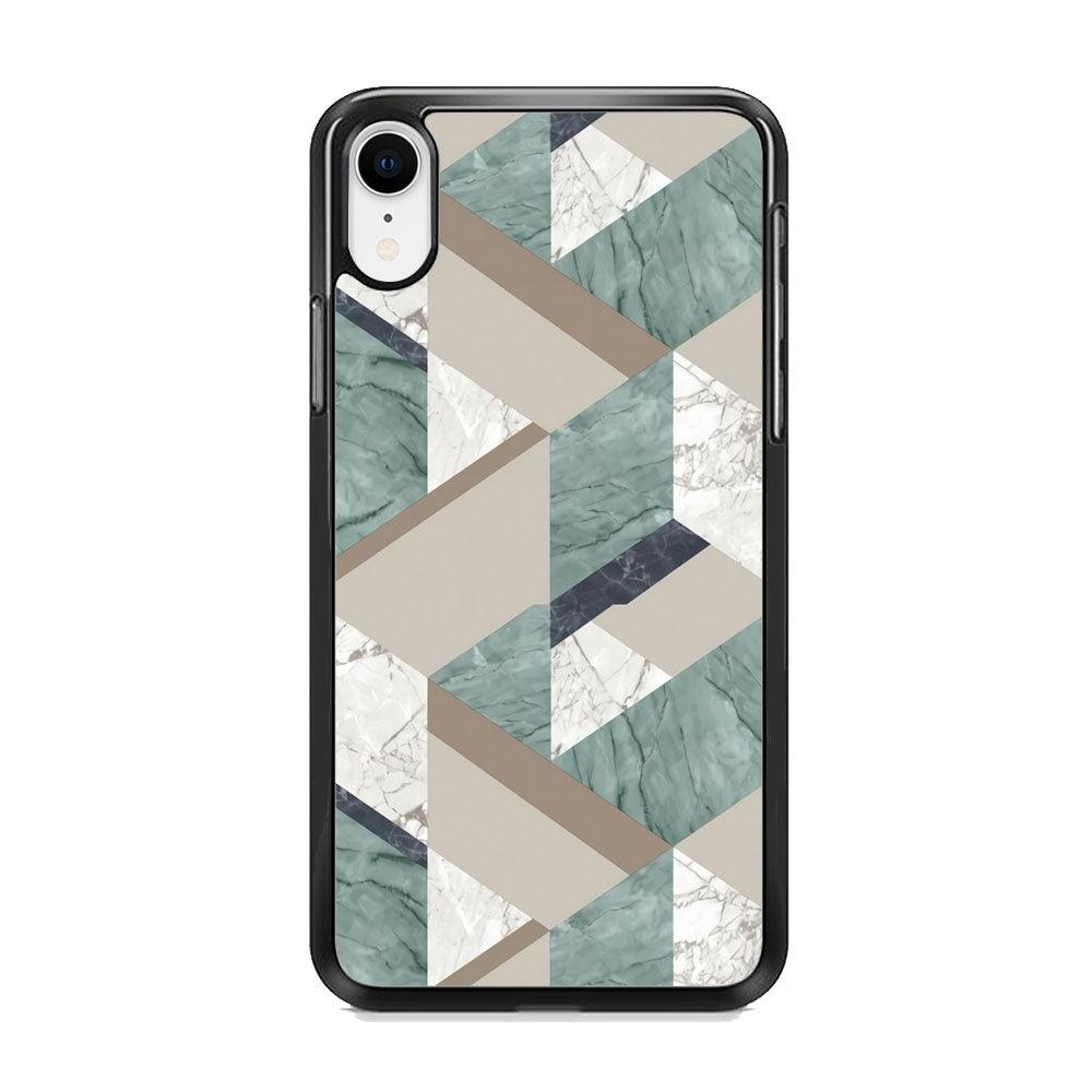 Marble Blend Form iPhone XR Case-Rubber Black (2D Case)-Oxvistore