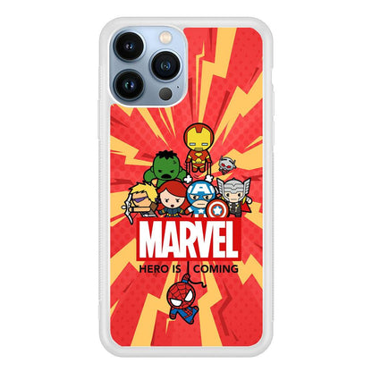 Marvel Cute Comic Hero is Coming iPhone 15 Pro Case-Oxvistore