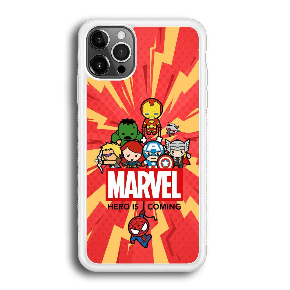 Marvel Cute Comic Hero is Coming iPhone 12 Pro Case-Oxvistore