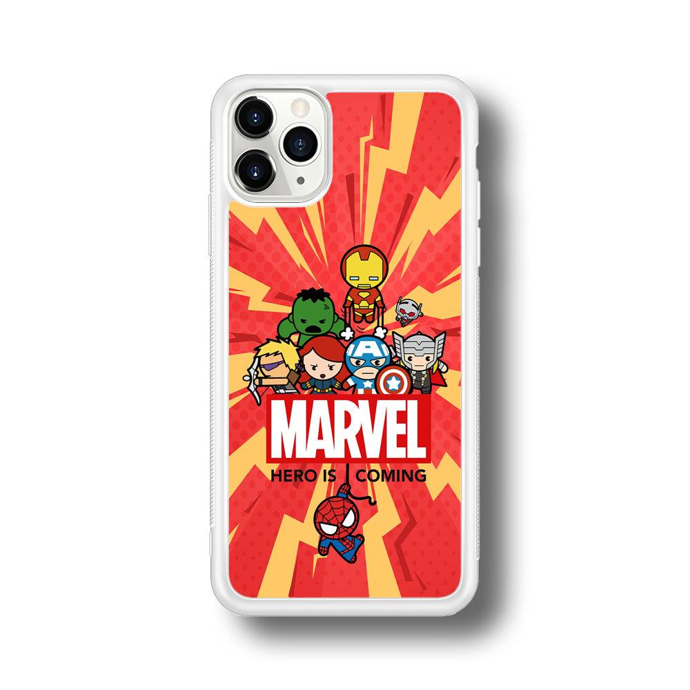 Marvel Cute Comic Hero is Coming iPhone 11 Pro Case-Oxvistore