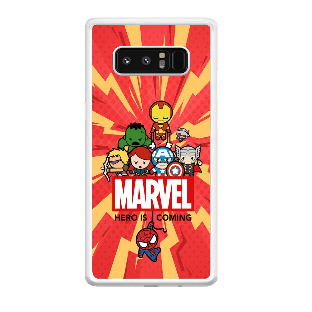 Marvel Cute Comic Hero is Coming Samsung Galaxy Note 8 Case-Oxvistore