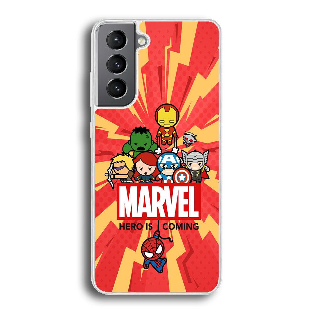 Marvel Cute Comic Hero is Coming Samsung Galaxy S21 Plus Case-Oxvistore