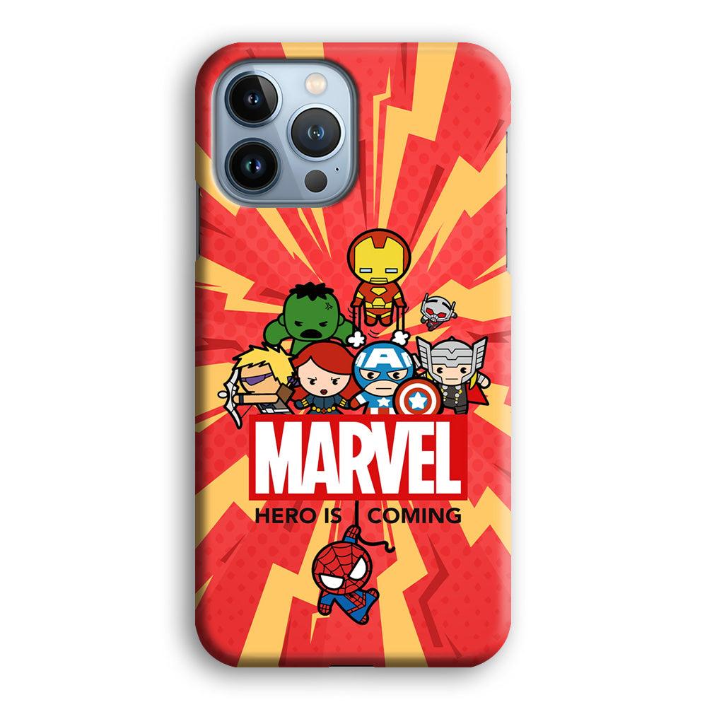 Marvel Cute Comic Hero is Coming iPhone 15 Pro Case-Oxvistore