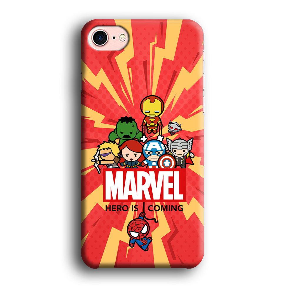 Marvel Cute Comic Hero is Coming iPhone 8 Case-Oxvistore