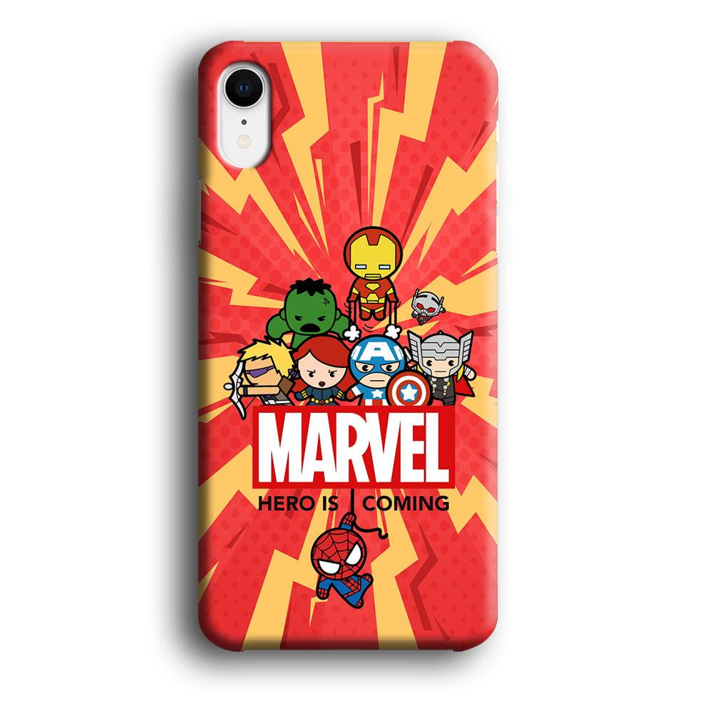 Marvel Cute Comic Hero is Coming iPhone XR Case-Oxvistore