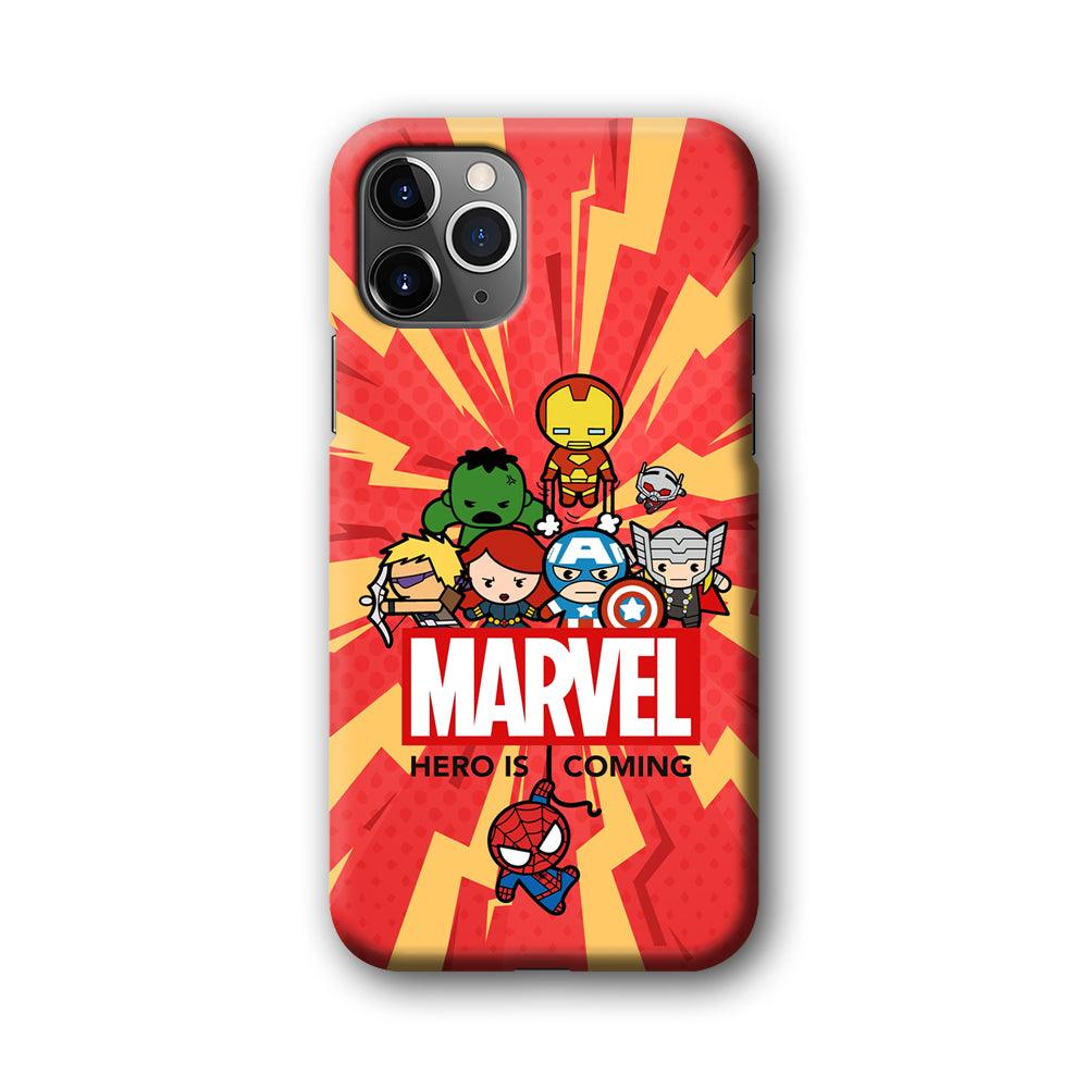 Marvel Cute Comic Hero is Coming iPhone 11 Pro Case-Oxvistore