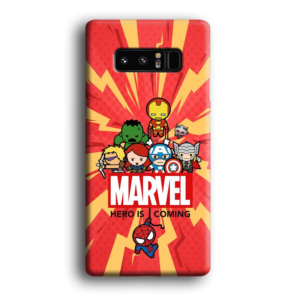 Marvel Cute Comic Hero is Coming Samsung Galaxy Note 8 Case-Oxvistore