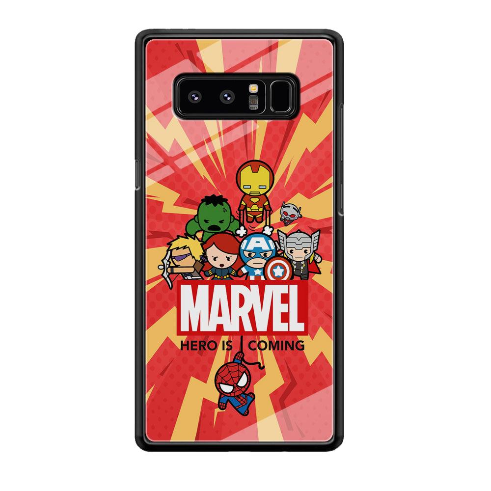 Marvel Cute Comic Hero is Coming Samsung Galaxy Note 8 Case-Oxvistore