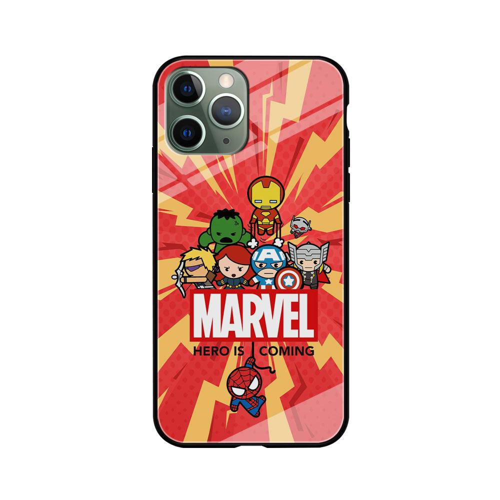 Marvel Cute Comic Hero is Coming iPhone 11 Pro Case-Oxvistore