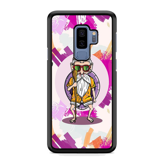 Master Roshi Old Purple Samsung Galaxy S9 Plus Case-Rubber Black (2D Case)-Oxvistore