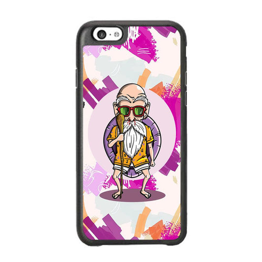 Master Roshi Old Purple iPhone 6 Plus | 6s Plus Case-Rubber White (2D Case)-Oxvistore
