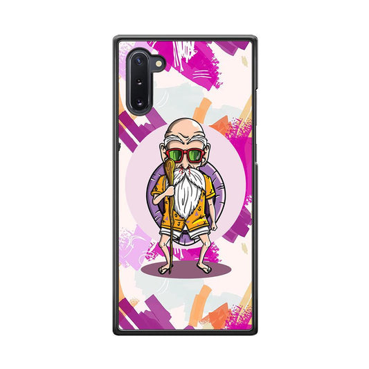 Master Roshi Old Purple Samsung Galaxy Note 10 Case-Rubber White (2D Case)-Oxvistore