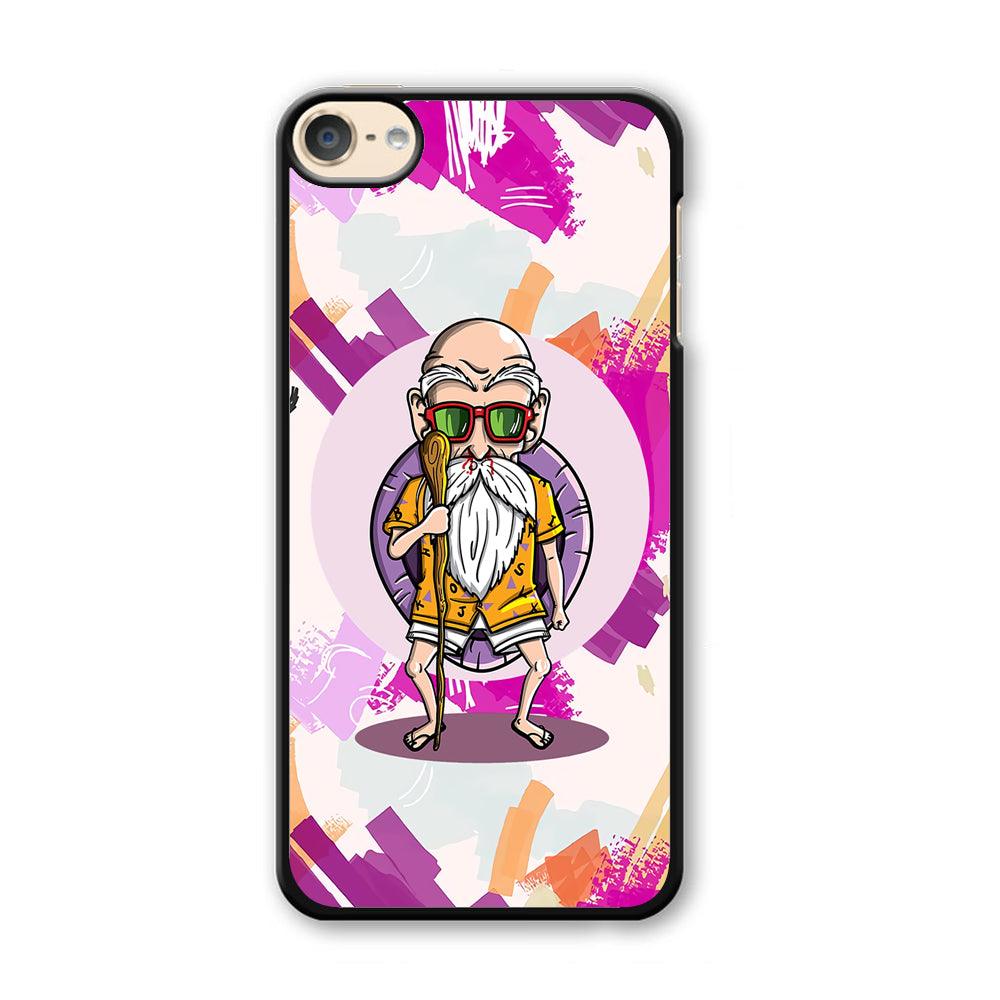 Master Roshi Old Purple iPod Touch 6 Case-Plastic Black (2D Case)-Oxvistore