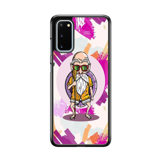 Master Roshi Old Purple Samsung Galaxy S20 Case-Rubber White (2D Case)-Oxvistore
