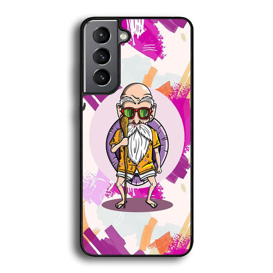 Master Roshi Old Purple Samsung Galaxy S23 Plus Case-Rubber White (2D Case)-Oxvistore