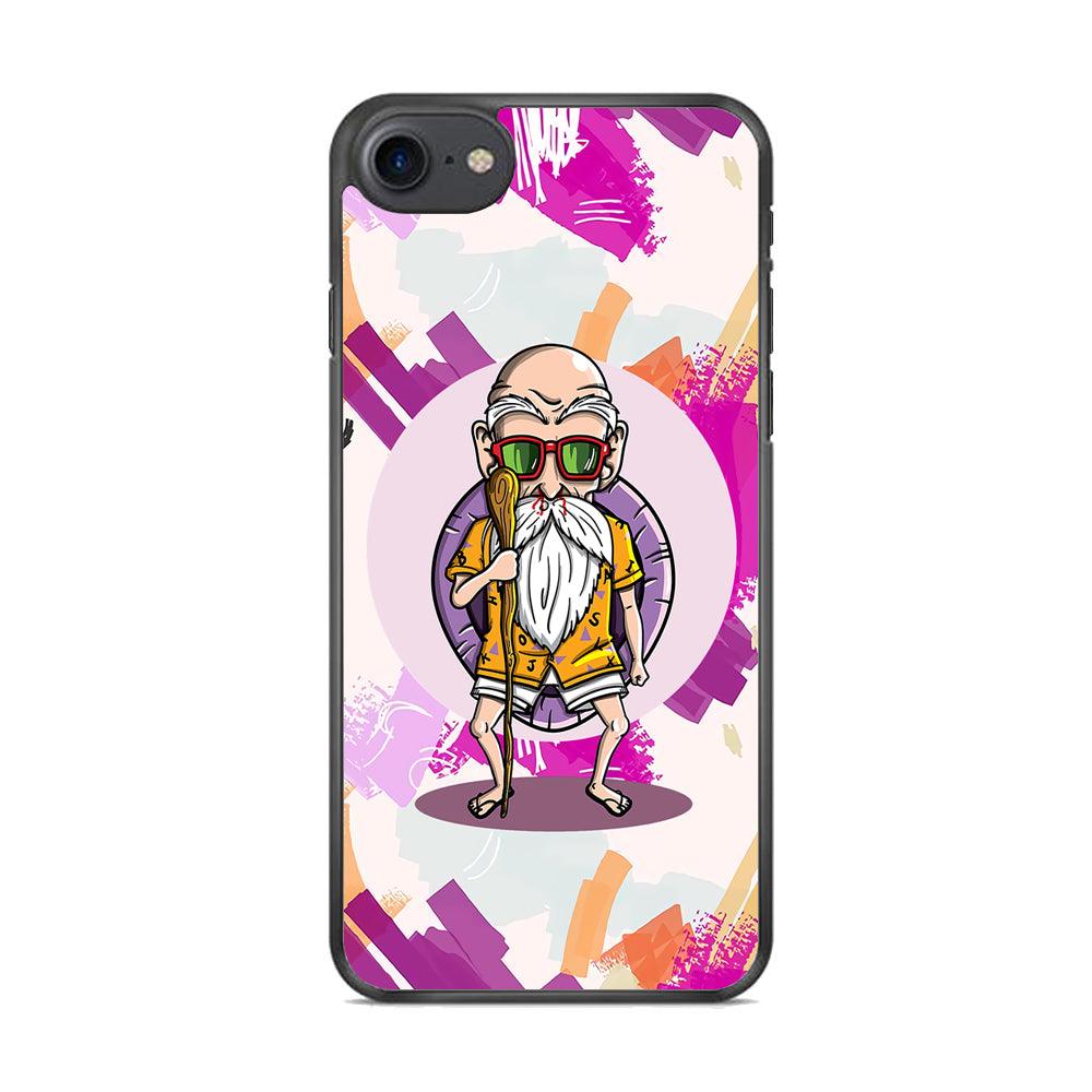 Master Roshi Old Purple iPhone 7 Case-Rubber Black (2D Case)-Oxvistore