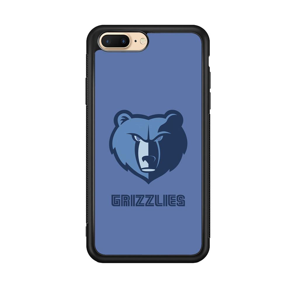 Memphis Grizzlies Bear Gaze iPhone 7 Plus Case-Rubber Black (2D Case)-Oxvistore