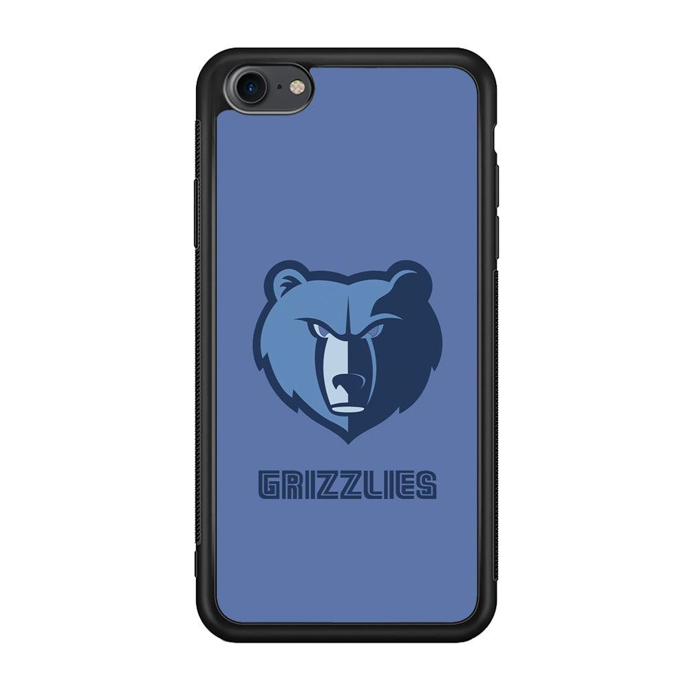 Memphis Grizzlies Bear Gaze iPhone 7 Case-Rubber Black (2D Case)-Oxvistore