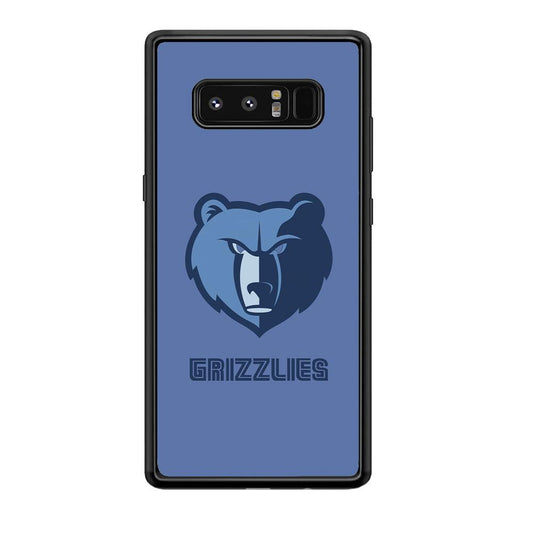 Memphis Grizzlies Bear Gaze Samsung Galaxy Note 8 Case-Rubber Black (2D Case)-Oxvistore