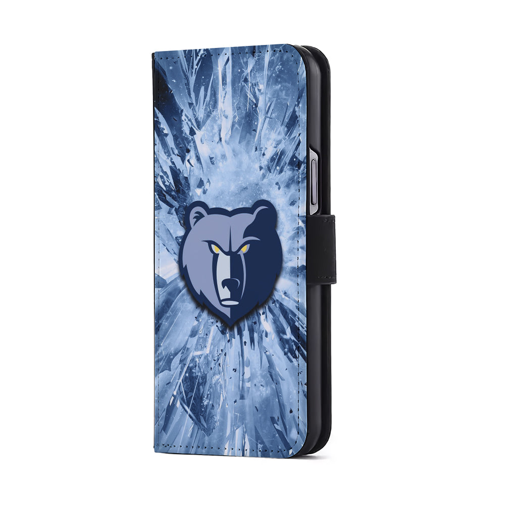 Memphis Grizzlies Crystal Flip Wallet Phone Case