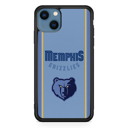 Memphis Grizzlies Light Blue Jersey iPhone 15 Plus Case-Oxvistore