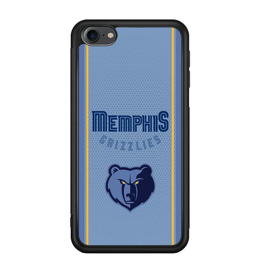 Memphis Grizzlies Light Blue Jersey iPod Touch 6 Case-Rubber Black (2D Case)-Oxvistore