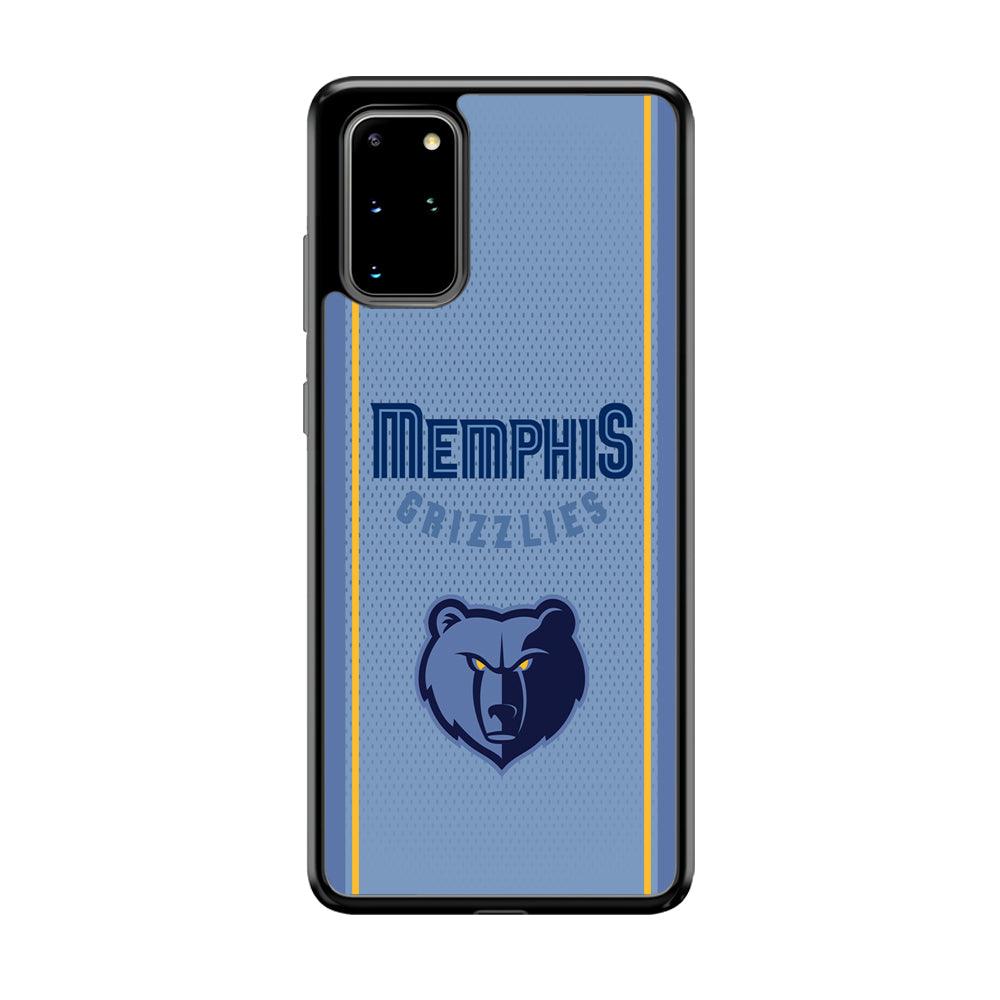 Memphis Grizzlies Light Blue Jersey Samsung Galaxy S20 Plus Case-Rubber Black (2D Case)-Oxvistore