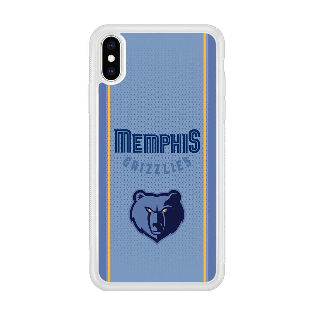 Memphis Grizzlies Light Blue Jersey iPhone Xs Max Case-Oxvistore