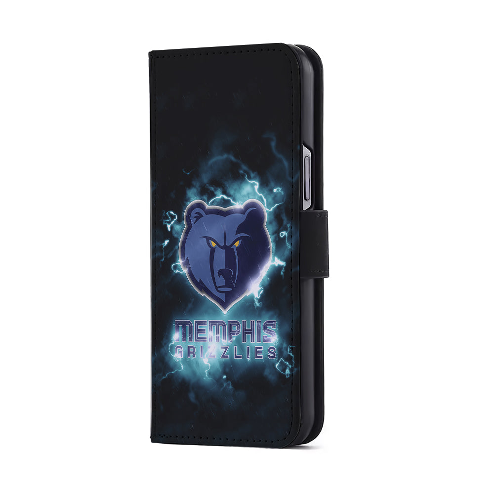 Memphis Grizzlies Lightning Flip Wallet Phone Case