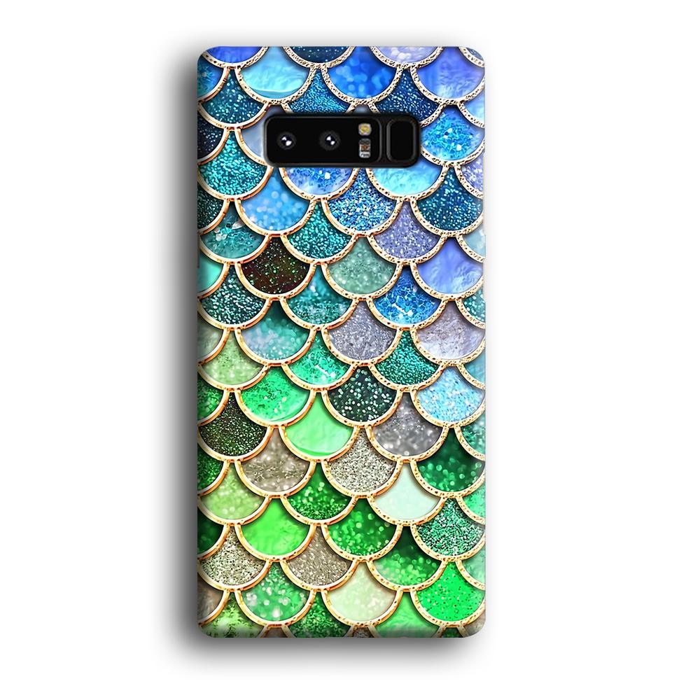 Mermaid Blue Green Shiny Shell Samsung Galaxy Note 8 Case-Oxvistore