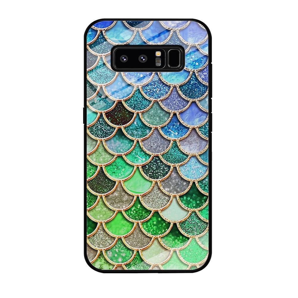 Mermaid Blue Green Shiny Shell Samsung Galaxy Note 8 Case-Oxvistore