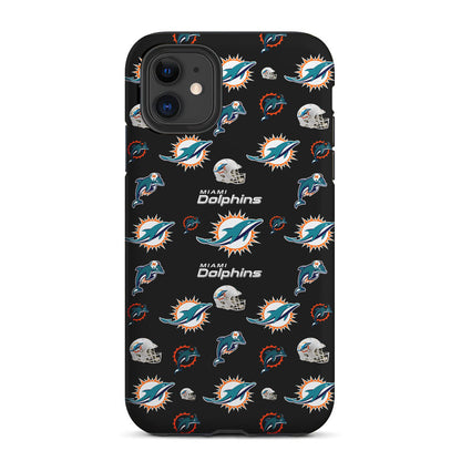 Miami Dolphins Pattern 2 in 1 Tough Phone Case