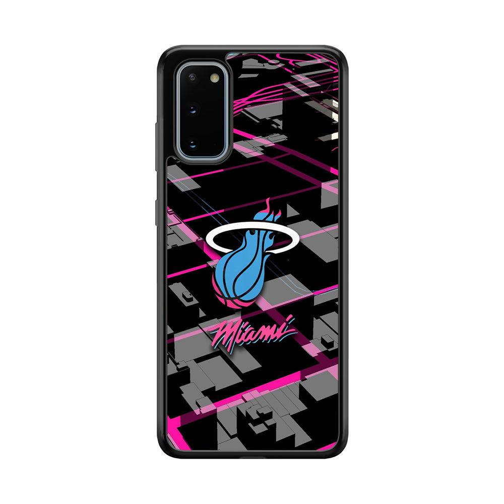 Miami Heat Light of Town Samsung Galaxy S20 Case-Rubber Black (2D Case)-Oxvistore