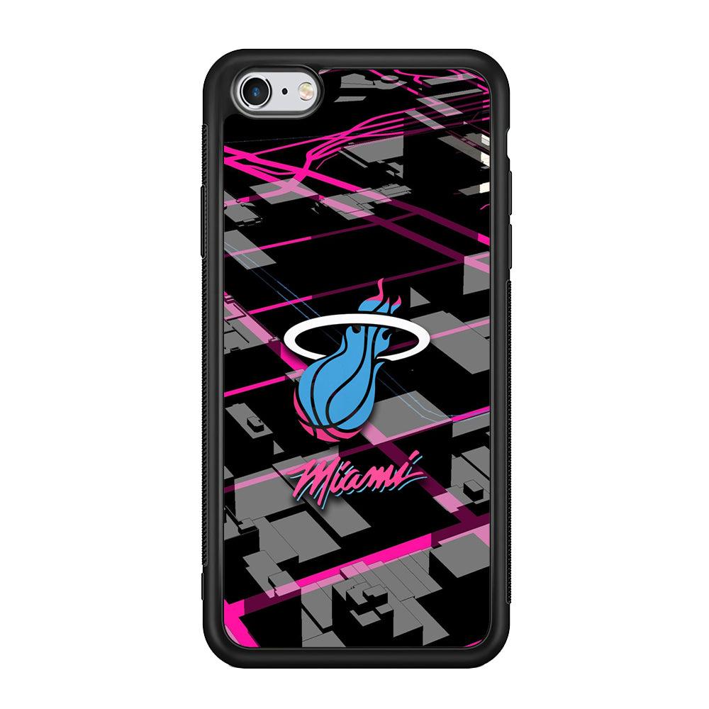 Miami Heat Light of Town iPhone 6 Plus | 6s Plus Case-Rubber Black (2D Case)-Oxvistore