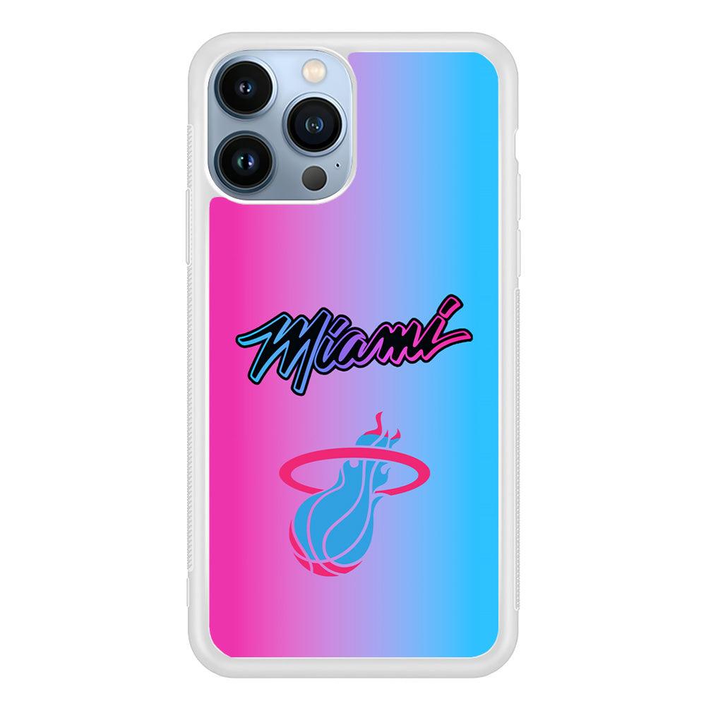 Miami Heat Rainbow Light Jersey iPhone 15 Pro Max Case-Oxvistore