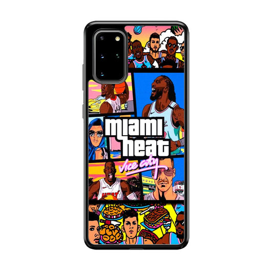 Miami Heat Star of Vice City Samsung Galaxy S20 Plus Case-Rubber Black (2D Case)-Oxvistore