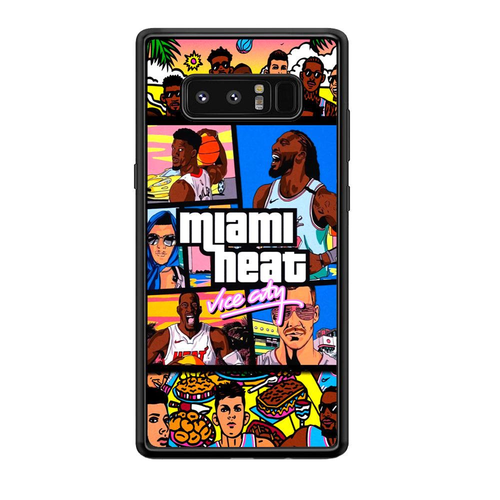 Miami Heat Star of Vice City Samsung Galaxy Note 8 Case-Oxvistore