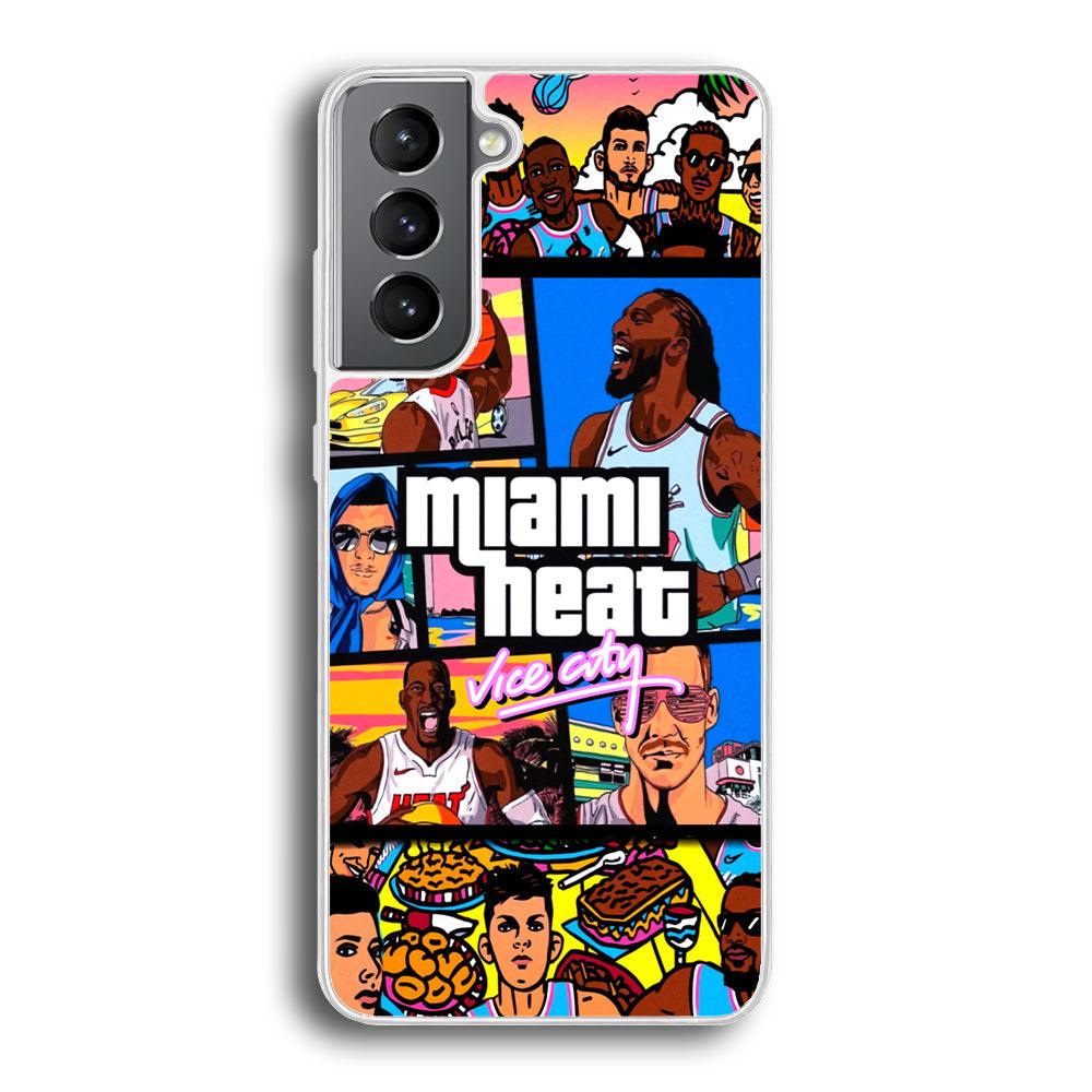 Miami Heat Star of Vice City Samsung Galaxy S21 Case-Oxvistore