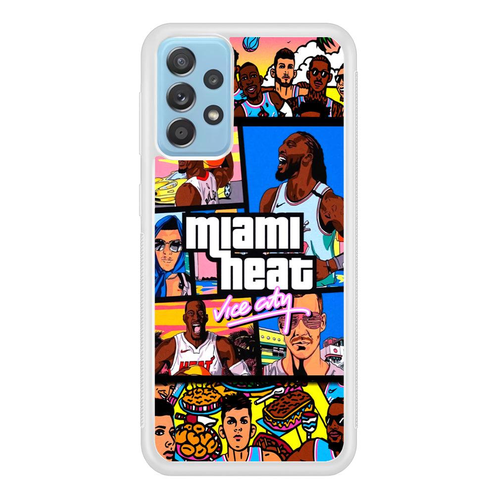 Miami Heat Star of Vice City Samsung Galaxy A52 Case-Oxvistore