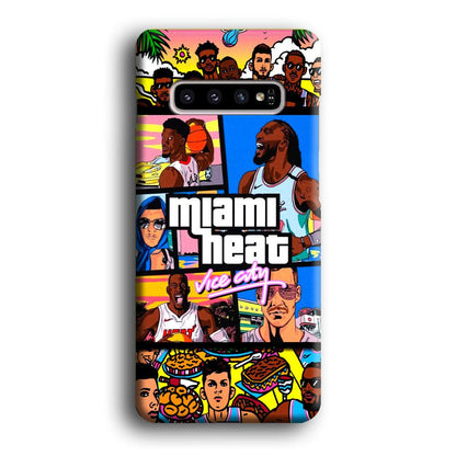 Miami Heat Star of Vice City Samsung Galaxy S10 Case-Oxvistore