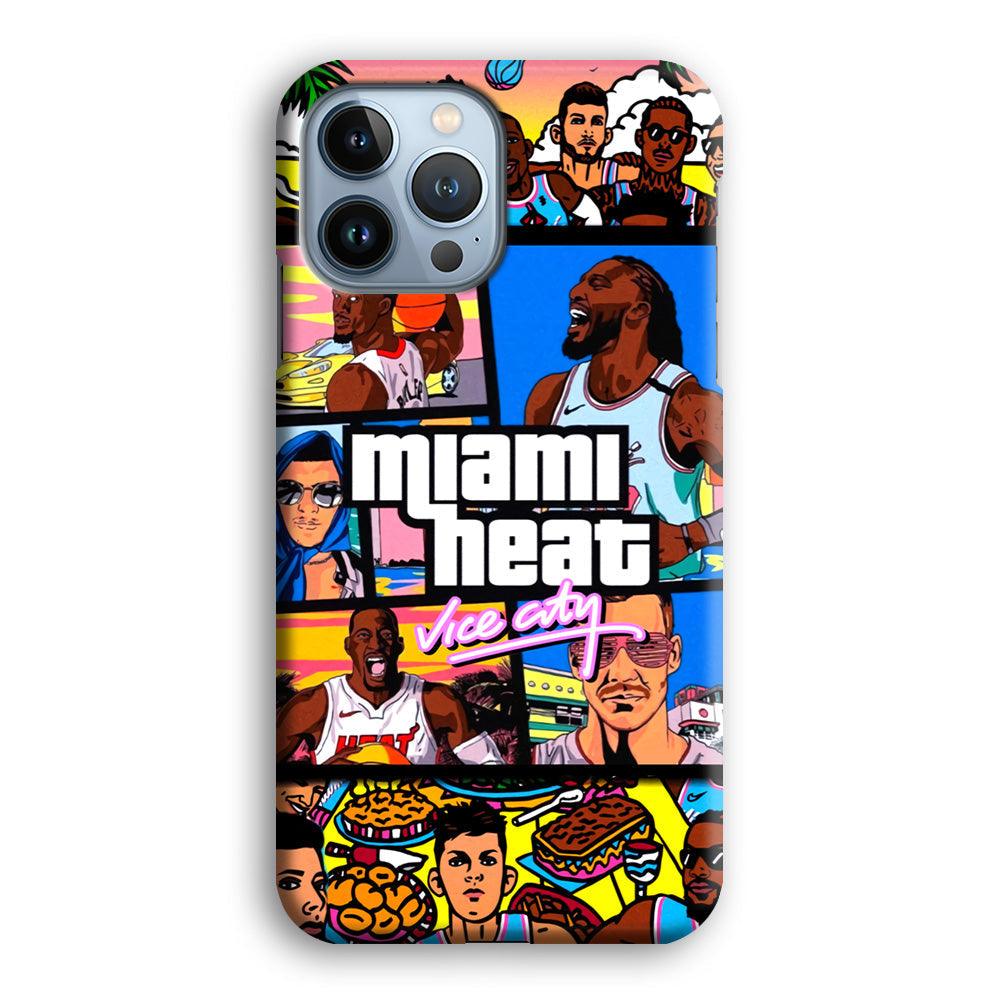 Miami Heat Star of Vice City iPhone 15 Pro Case-Oxvistore