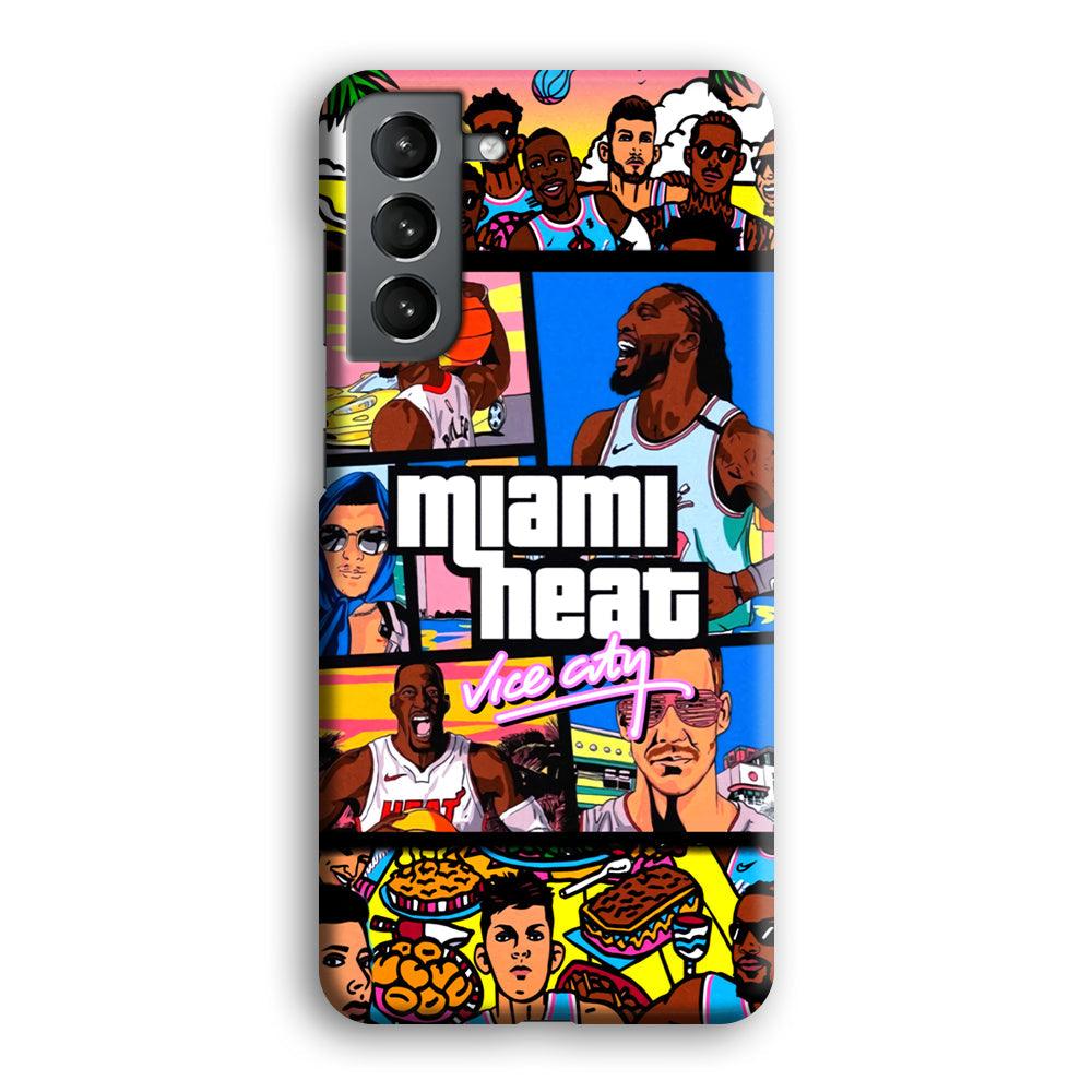 Miami Heat Star of Vice City Samsung Galaxy S21 Case-Oxvistore